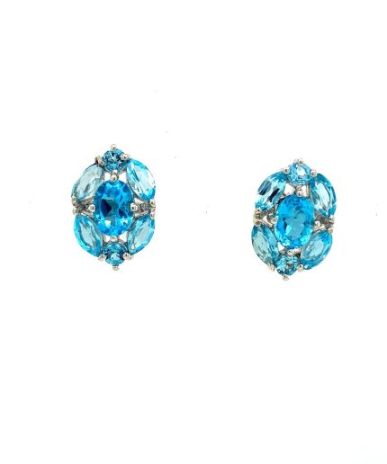 Blue Topaz Earrings in 925 Sterling Silver | Save 33% - Rajasthan Living 5
