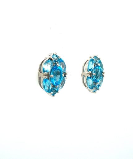 Blue Topaz Earrings in 925 Sterling Silver | Save 33% - Rajasthan Living 7