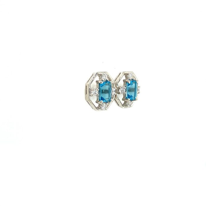 Blue Topaz Earrings in 925 Sterling Silver | Save 33% - Rajasthan Living 6