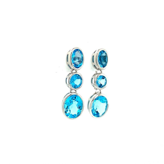 Blue Topaz Earrings in 925 Sterling Silver | Save 33% - Rajasthan Living 6