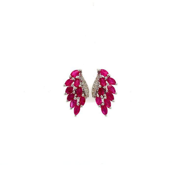 Ruby Earrings in 925 Sterling Silver | Save 33% - Rajasthan Living 5