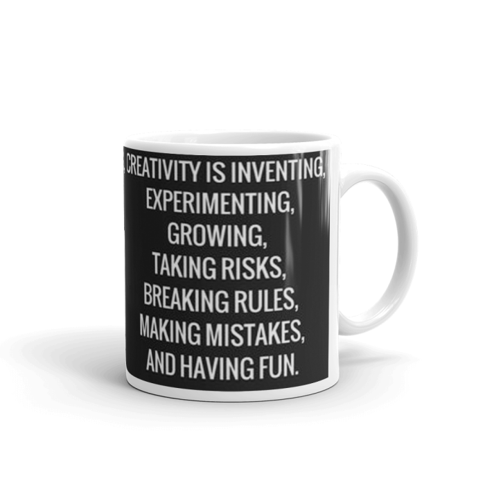 Khushi Designers Printed Quotes “Creativity Is An Invention”  Ceramic Coffee Mug {330 Ml} | Save 33% - Rajasthan Living 5