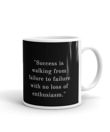 Khushi Designers Printed Quotes ” Success  Is Walking from Failure to Failure  Ceramic Coffee Mug {330 Ml} | Save 33% - Rajasthan Living