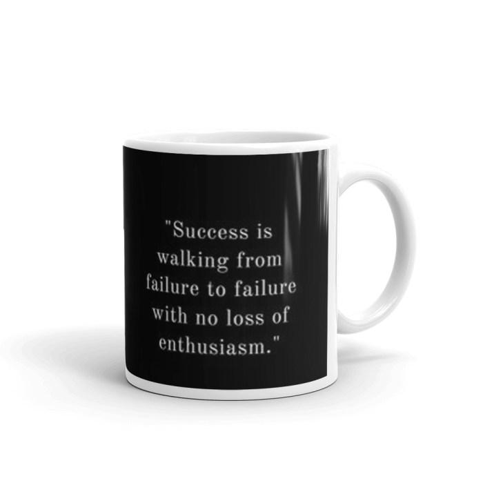 Khushi Designers Printed Quotes ” Success  Is Walking from Failure to Failure  Ceramic Coffee Mug {330 Ml} | Save 33% - Rajasthan Living 5
