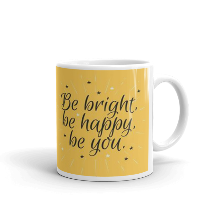 Khushi Designers Printed Be Bright Be Happy Be You   Ceramic Coffee Mug {330 Ml} | Save 33% - Rajasthan Living 5
