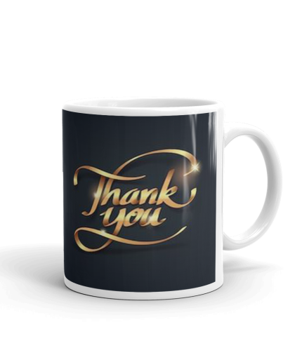 Khushi Designers Printed Thank You In Glossy Look With Black Background  Ceramic Coffee Mug {330 Ml} | Save 33% - Rajasthan Living