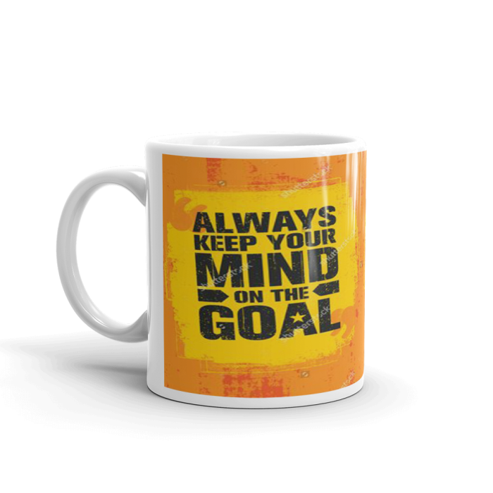Khushi Designers  Always Keep Your Mind On A Goal  Ceramic Coffee Mug {330 Ml} | Save 33% - Rajasthan Living 5