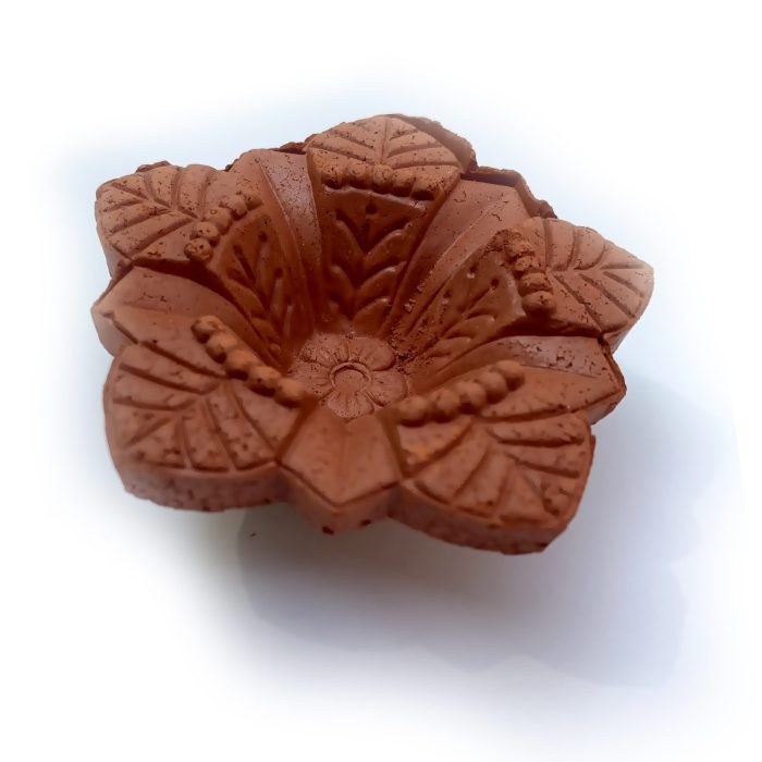 Pramonita Handmade Flower Shape Traditional Plain Mitti Diya-Deepak | Save 33% - Rajasthan Living 5
