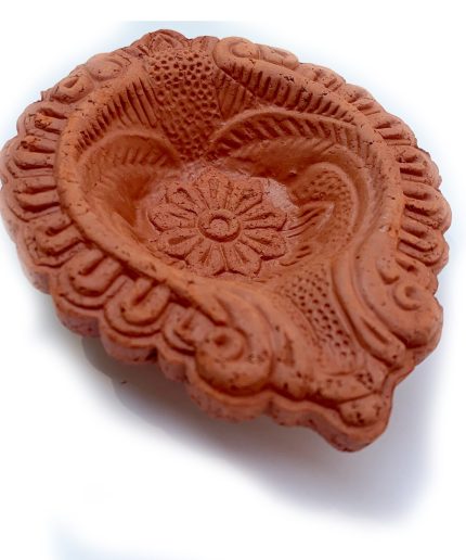 Pramonita Handmade Flower Shape Regular Quality Traditional Plain Mitti Diya-Deepak | Save 33% - Rajasthan Living