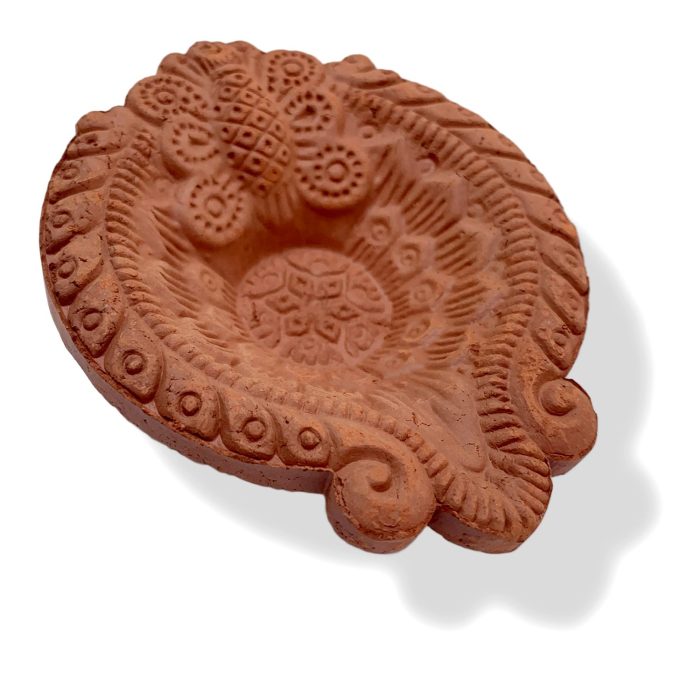 Pramonita Handmade Butterfly Shape Traditional Plain Mitti Diya-Deepak | Save 33% - Rajasthan Living 5