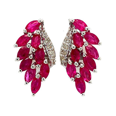 ruby earrings in 925 sterling silver1