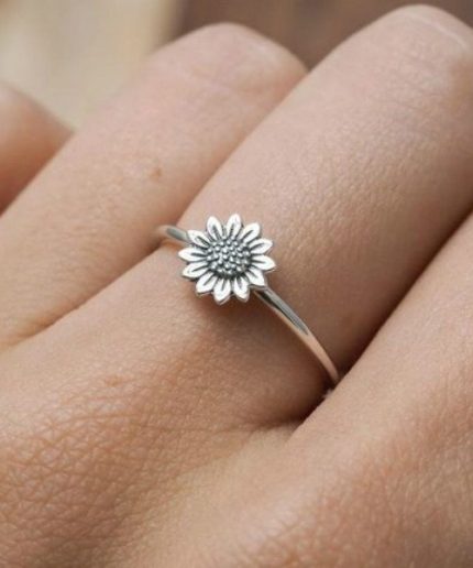 sunflower Ring, Women 925 Sterling Silver Ring, Love Ring, Worry Ring, Meditation Ring, Birthday Events, Silver Ring, Statement Ring | Save 33% - Rajasthan Living 3