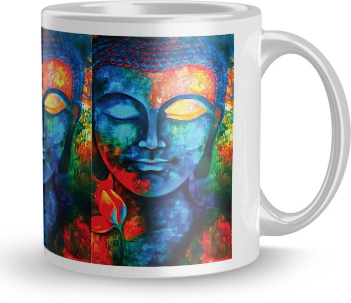 NK Store Printed Budha Tea And Coffee Mug (320ml) | Save 33% - Rajasthan Living 6