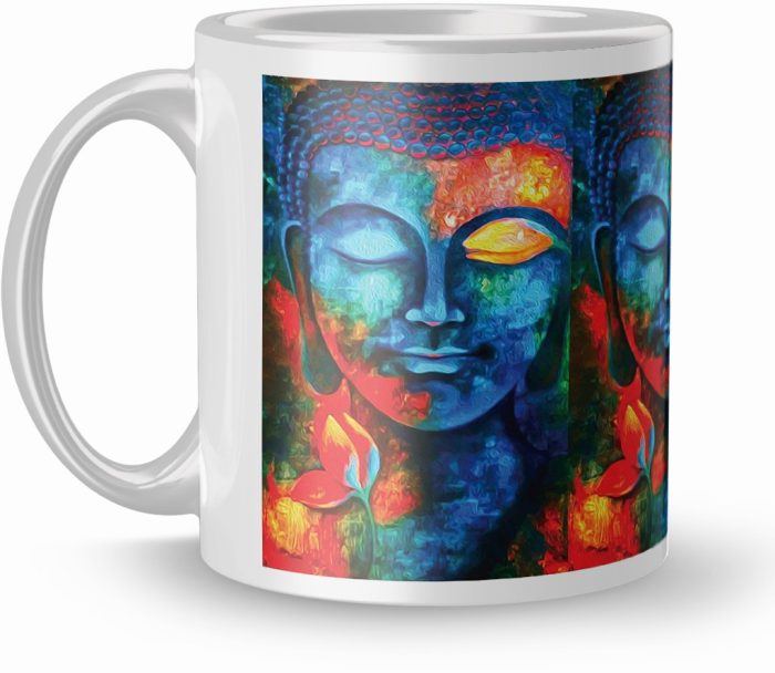 NK Store Printed Budha Tea And Coffee Mug (320ml) | Save 33% - Rajasthan Living 5