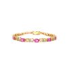 Pink Sapphire Bracelet in 14K Yellow Gold | Save 33% - Rajasthan Living 7