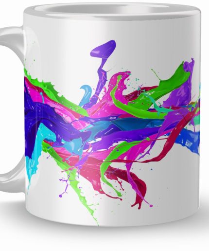 NK Store Printed Colorful Waves Design Tea And Coffee Mug (320ml) | Save 33% - Rajasthan Living 3