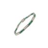 Emerald and Diamond Bracelet in 14K White Gold | Save 33% - Rajasthan Living 8