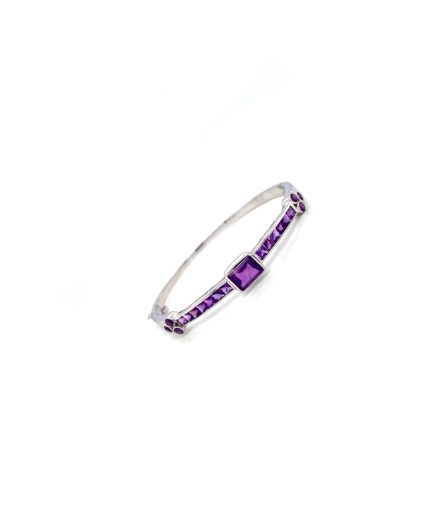 Amethyst Bangle in 925 Sterling Silver | Save 33% - Rajasthan Living 3
