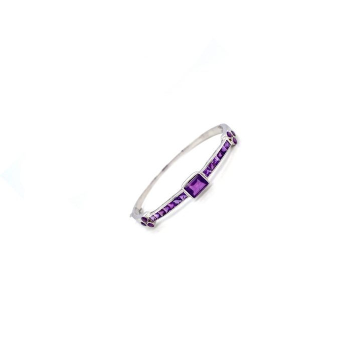 Amethyst Bangle in 925 Sterling Silver | Save 33% - Rajasthan Living 6