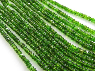 Chrome Diopside Faceted Roundel Bead,Loose Stone,Handmade,For Jewelry Makers,Necklace,Wholesale,New Arrivals 100%Natural 16Inch 3MM PME(B14) | Save 33% - Rajasthan Living 16