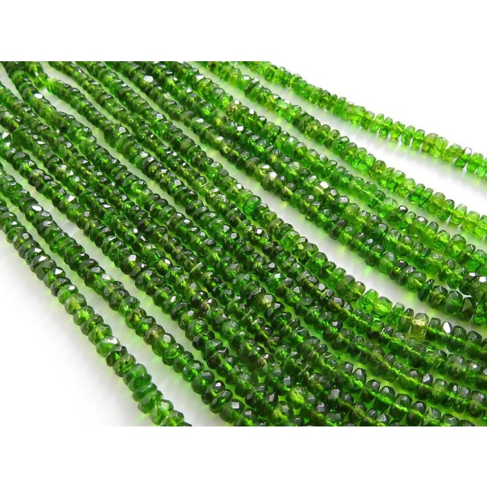 Chrome Diopside Faceted Roundel Bead,Loose Stone,Handmade,For Jewelry Makers,Necklace,Wholesale,New Arrivals 100%Natural 16Inch 3MM PME(B14) | Save 33% - Rajasthan Living 9