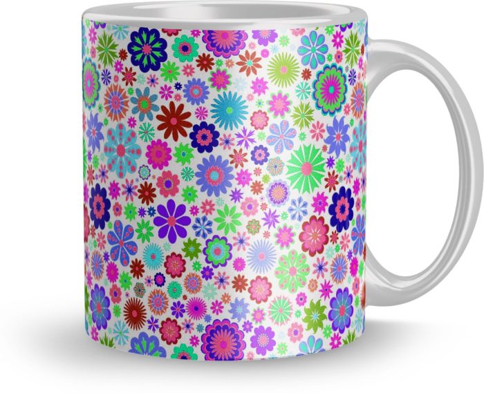 NK Store Printed Flora Design Tea And Coffee Mug (320ml) | Save 33% - Rajasthan Living 5