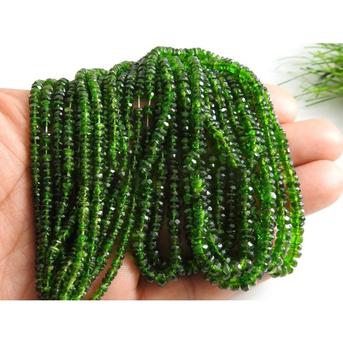 Chrome Diopside Faceted Roundel Bead,Loose Stone,Handmade,For Jewelry Makers,Necklace,Wholesale,New Arrivals 100%Natural 16Inch 3MM PME(B14) | Save 33% - Rajasthan Living 6