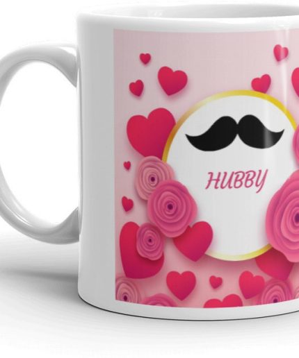 NK Store Hubby Printed  Tea And Coffee Mug (320ml) | Save 33% - Rajasthan Living 3