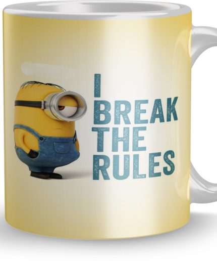 NK Store Printed I Break the Rules Tea And Coffee Mug (320ml) | Save 33% - Rajasthan Living 3