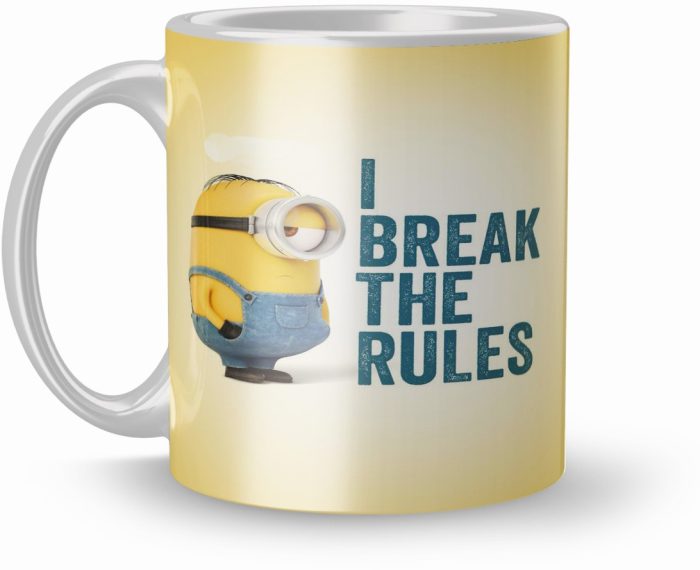 NK Store Printed I Break the Rules Tea And Coffee Mug (320ml) | Save 33% - Rajasthan Living 5