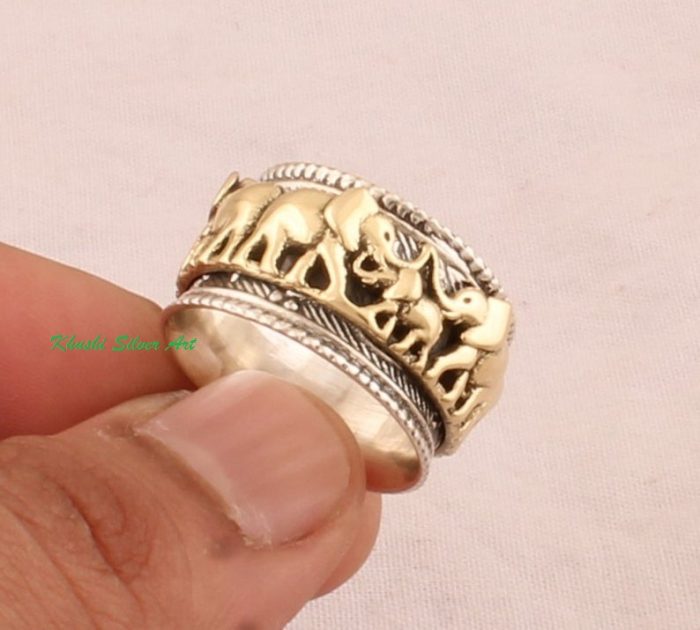 Elephant Spinner Ring, Women 925 Sterling Silver Ring, Love Ring, Worry Ring, Meditation Ring, Birthday Events, Silver Ring, Statement Ring | Save 33% - Rajasthan Living 8
