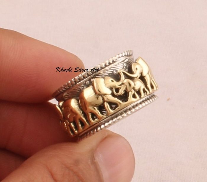 Elephant Spinner Ring, Women 925 Sterling Silver Ring, Love Ring, Worry Ring, Meditation Ring, Birthday Events, Silver Ring, Statement Ring | Save 33% - Rajasthan Living 6