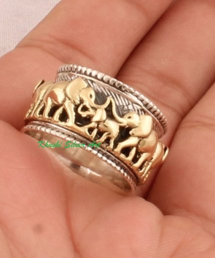 Elephant Spinner Ring, Women 925 Sterling Silver Ring, Love Ring, Worry Ring, Meditation Ring, Birthday Events, Silver Ring, Statement Ring | Save 33% - Rajasthan Living