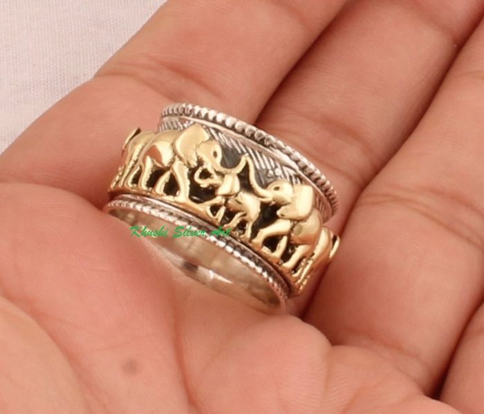 Elephant Spinner Ring, Women 925 Sterling Silver Ring, Love Ring, Worry Ring, Meditation Ring, Birthday Events, Silver Ring, Statement Ring | Save 33% - Rajasthan Living 5