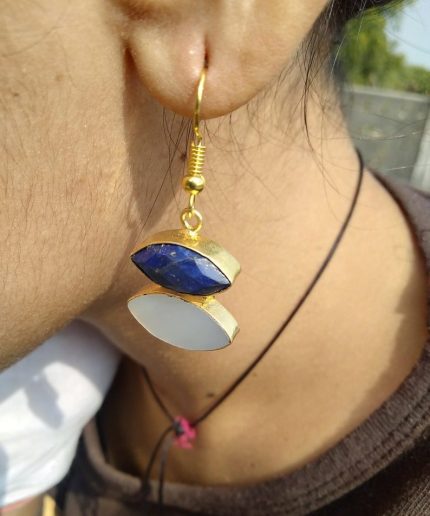 Lapis Lazuli Stone Earrings | Save 33% - Rajasthan Living 3