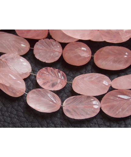 Rose Quartz Carving Bead,Oval Cut,Tumble,Nugget,Loose Stone,Pink,Wholesaler,Supplies 10Inch Strand 19X12To12X10MM Approx (pme) TU3 | Save 33% - Rajasthan Living 3