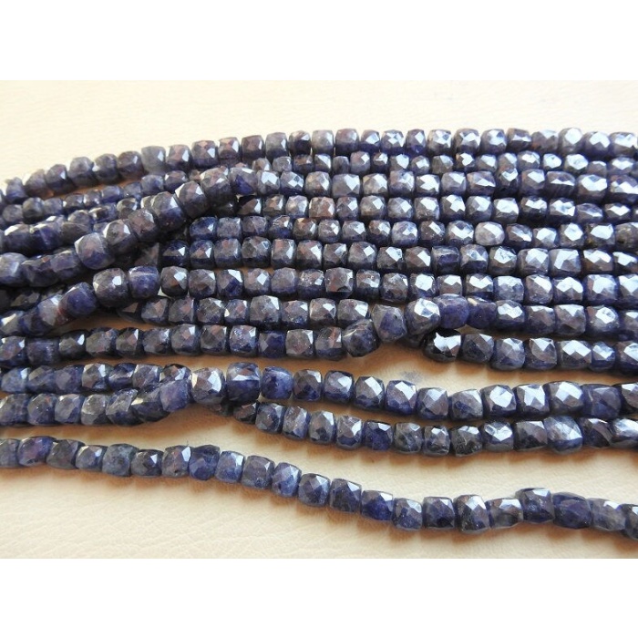 Iolite Faceted Cubes/Box Shape Beads/10Inches 7MM Approx/Handmade/Loose Stone/Wholesale Price/New Arrival/100%Natural/PME-CB1 | Save 33% - Rajasthan Living 8