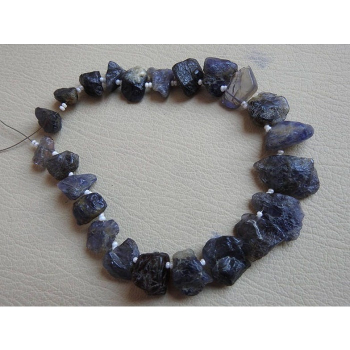 Iolite Natural Rough Briolette,Loose Raw,Minerals Stone,Blue Color 10Inch Strand 20X12To12X10MM Approx Wholesaler Supplies R5 | Save 33% - Rajasthan Living 6