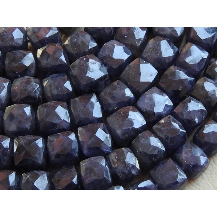 Iolite Faceted Cubes/Box Shape Beads/10Inches 7MM Approx/Handmade/Loose Stone/Wholesale Price/New Arrival/100%Natural/PME-CB1 | Save 33% - Rajasthan Living 5
