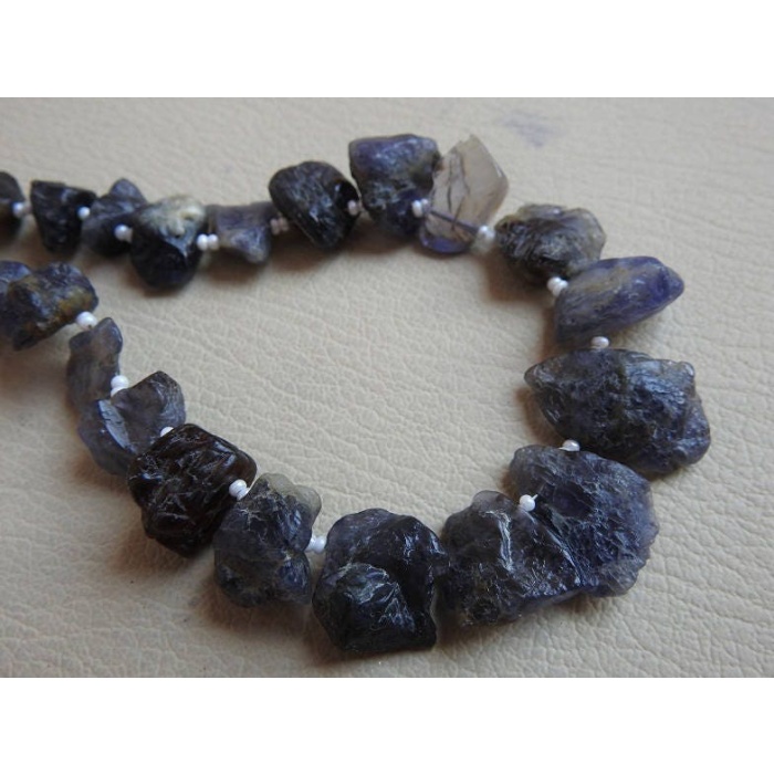 Iolite Natural Rough Briolette,Loose Raw,Minerals Stone,Blue Color 10Inch Strand 20X12To12X10MM Approx Wholesaler Supplies R5 | Save 33% - Rajasthan Living 8