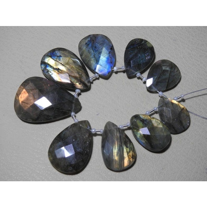 Natural Labradorite Faceted Teardrop,Drop,Multi Falshy Fire,Loose Stone 9Piece Strand 25X17To20X15MM Approx Wholesaler Supplies BR1 | Save 33% - Rajasthan Living 8