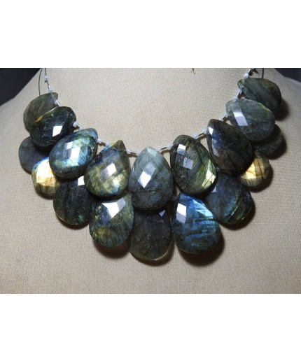 Natural Labradorite Faceted Teardrop,Drop,Multi Falshy Fire,Loose Stone 9Piece Strand 25X17To20X15MM Approx Wholesaler Supplies BR1 | Save 33% - Rajasthan Living 7