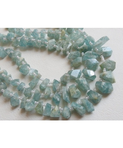 Aquamarine Faceted Briolette,Tumble,Nugget,Fancy Shape,Loose Stone,Handmade Bead,8Inch 10X8To7X4MM Approx,Wholesaler,Supplies,100%Natural | Save 33% - Rajasthan Living