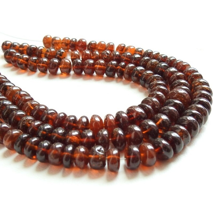 Hessonite Garnet Smooth Roundel Bead,Loose Bead,Handmade,Orange,For Making Jewelry,Necklace,Wholesaler,Supplies 100%Natural PME-B6 | Save 33% - Rajasthan Living 8