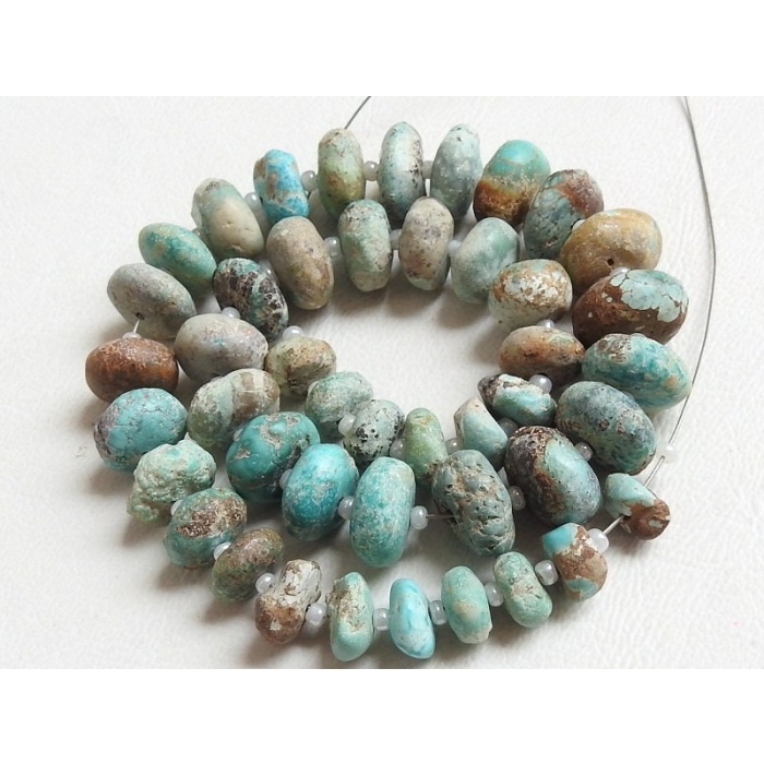 Arizona Turquoise Smooth Roundel Beads,Handmade,Matte Finished/100% Natural/Wholesale Price/New Arrival B2 | Save 33% - Rajasthan Living 8
