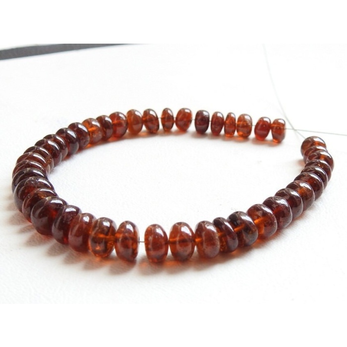 Hessonite Garnet Smooth Roundel Bead,Loose Bead,Handmade,Orange,For Making Jewelry,Necklace,Wholesaler,Supplies 100%Natural PME-B6 | Save 33% - Rajasthan Living 10