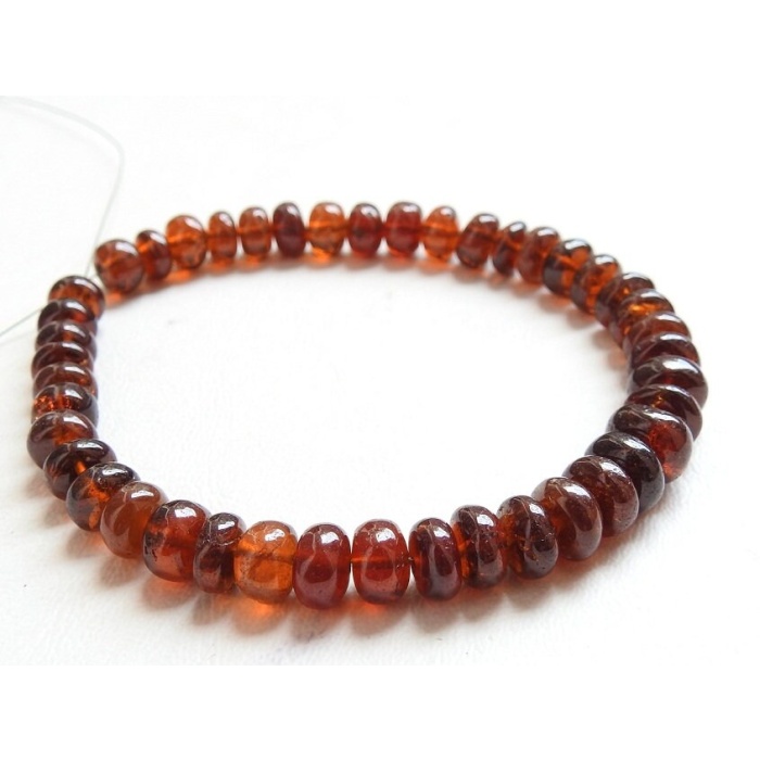 Hessonite Garnet Smooth Roundel Bead,Loose Bead,Handmade,Orange,For Making Jewelry,Necklace,Wholesaler,Supplies 100%Natural PME-B6 | Save 33% - Rajasthan Living 9