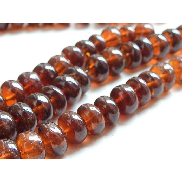 Hessonite Garnet Smooth Roundel Bead,Loose Bead,Handmade,Orange,For Making Jewelry,Necklace,Wholesaler,Supplies 100%Natural PME-B6 | Save 33% - Rajasthan Living 6
