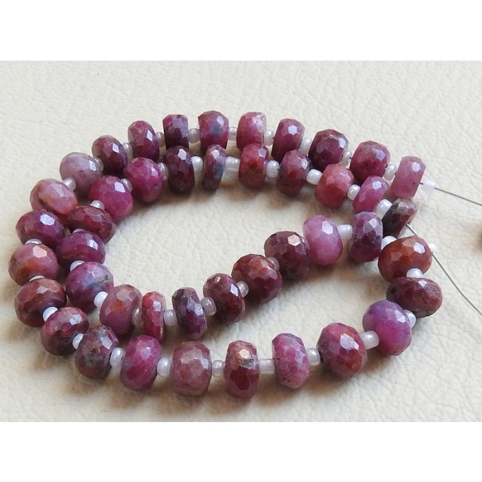 100%Natural African Ruby Faceted Roundel Beads,Handmade,Loose Stone,Gemstone Necklace Wholesale Price New Arrival B5 | Save 33% - Rajasthan Living 7