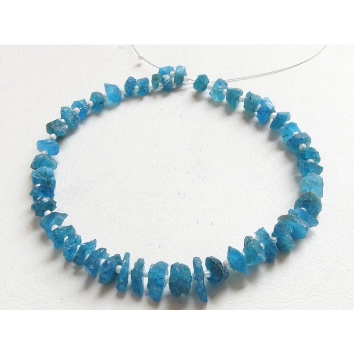 Neon Blue Apatite Natural Rough Beads,Uncut,Chip,Nuggets,Loose Raw,Wholesaler,Supplies,10Inch 10X7To5X4MM Approx RB5 | Save 33% - Rajasthan Living 7